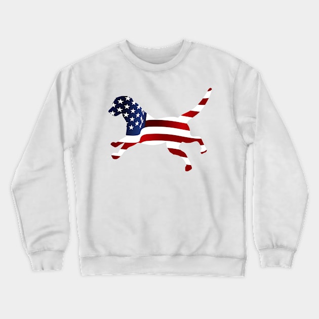 Independence Day USA Funny Dog Gifts Crewneck Sweatshirt by chrizy1688